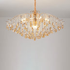 Traditional French Crystal & Iron Teardrop 8/10/12/15-light Chandelier for Bedroom & Living Room BulbSquare