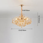Traditional French Crystal & Iron Teardrop 8/10/12/15-light Chandelier for Bedroom & Living Room BulbSquare