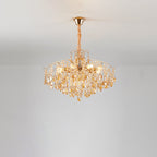 Traditional French Crystal & Iron Teardrop 8/10/12/15-light Chandelier for Bedroom & Living Room BulbSquare