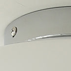 Modern Mid-century Iron & Glass Oval LED Semi-flush Mount Ceiling Light for Bedroom, Hallway, and Living Room