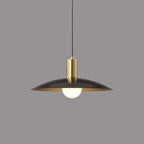 Contemporary Nordic Brass Conical 1-Light Pendant Light For Dining Room, Bedroom And Living Room