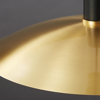 Contemporary Nordic Brass Conical 1-Light Pendant Light For Dining Room, Bedroom And Living Room