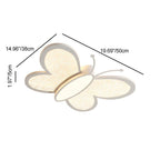 Contemporary Creative Iron & Acrylic Butterfly LED Flush Mount Ceiling Light For Bedroom & Kids Room