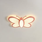 Contemporary Creative Iron & Acrylic Butterfly LED Flush Mount Ceiling Light For Bedroom & Kids Room