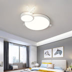 Lumendat Contemporary Creative Iron & Acrylic Rabbit-Shaped LED Flush Mount Ceiling Light For Kids Bedroom & Living Room Lumendat
