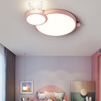 Lumendat Contemporary Creative Iron & Acrylic Rabbit-Shaped LED Flush Mount Ceiling Light For Kids Bedroom & Living Room Lumendat