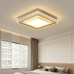 Modern Minimalist Iron Aluminum Acrylic Geometric LED Flush Mount Ceiling Light For Bedroom And Living Room