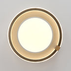 Modern Minimalist Iron Aluminum Acrylic Geometric LED Flush Mount Ceiling Light For Bedroom And Living Room