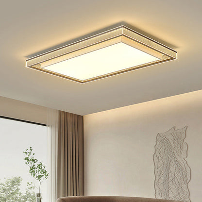 Modern Minimalist Iron Aluminum Acrylic Geometric LED Flush Mount Ceiling Light For Bedroom And Living Room