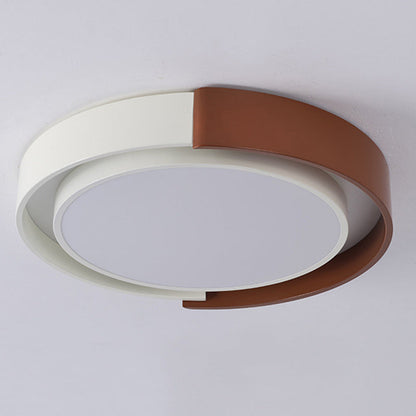 Modern Minimalist Metal PE Round LED Flush Mount Ceiling Light For Bedroom And Living Room