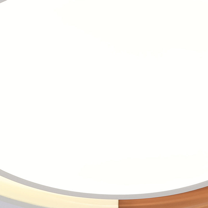 Modern Minimalist Metal PE Round LED Flush Mount Ceiling Light For Bedroom And Living Room