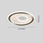 Modern Minimalist Aluminum, Iron & Acrylic Round LED Flush Mount Ceiling Light For Bedroom & Living Room