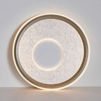 Modern Minimalist Aluminum, Iron & Acrylic Round LED Flush Mount Ceiling Light For Bedroom & Living Room