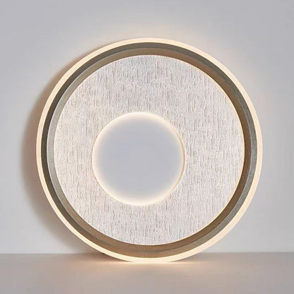 Modern Minimalist Aluminum, Iron & Acrylic Round LED Flush Mount Ceiling Light For Bedroom & Living Room