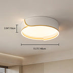 Contemporary Nordic Iron Aluminum & PC Geometric LED Flush Mount Ceiling Light For Bedroom & Living Room
