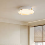 Contemporary Nordic Iron Aluminum & PC Geometric LED Flush Mount Ceiling Light For Bedroom & Living Room