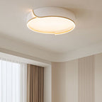 Contemporary Nordic Iron Aluminum & PC Geometric LED Flush Mount Ceiling Light For Bedroom & Living Room