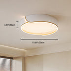 Contemporary Nordic Iron Aluminum & PC Geometric LED Flush Mount Ceiling Light For Bedroom & Living Room