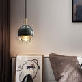 Contemporary Nordic Iron & Glass Globe 1-light Pendant Light with Adjustable Cord for Bedroom, Living Room & Dining Room BulbSquare