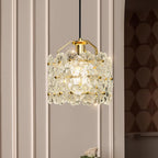 Traditional French Wood Petal 1-Light Pendant Light For Dining Room, Bedroom & Living Room