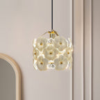 Traditional French Wood Petal 1-Light Pendant Light For Dining Room, Bedroom & Living Room