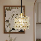 Traditional French Wood Petal 1-Light Pendant Light For Dining Room, Bedroom & Living Room
