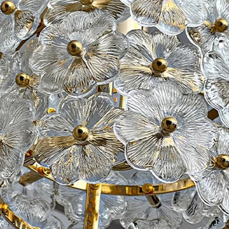 Traditional French Wood Petal 1-Light Pendant Light For Dining Room, Bedroom & Living Room