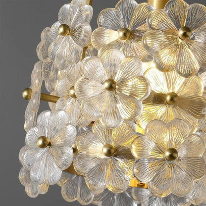 Traditional French Wood Petal 1-Light Pendant Light For Dining Room, Bedroom & Living Room