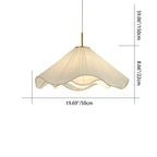 Contemporary Nordic Fabric & Iron Pleated Cone 1-light Pendant Light for Bedroom, Living Room & Dining Room BulbSquare