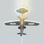 Lumendat Contemporary Creative Metal & Acrylic Airplane Shape LED Semi-Flush Mount Ceiling Light For Kids Bedroom & Living Room Lumendat