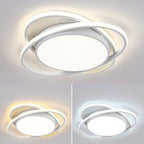 Modern Minimalist Iron Acrylic Round LED Flush Mount Ceiling Light for Bedroom & Living Room