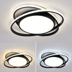 Modern Minimalist Iron Acrylic Round LED Flush Mount Ceiling Light for Bedroom & Living Room