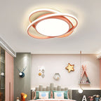 Modern Minimalist Iron Acrylic Round LED Flush Mount Ceiling Light for Bedroom & Living Room