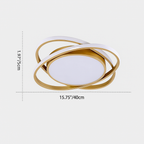 Modern Minimalist Iron Acrylic Round LED Flush Mount Ceiling Light for Bedroom & Living Room