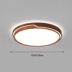Modern Minimalist Iron & Acrylic Round Square Rectangle LED Flush Mount Ceiling Light For Bedroom & Living Room