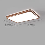 Modern Minimalist Iron & Acrylic Round Square Rectangle LED Flush Mount Ceiling Light For Bedroom & Living Room