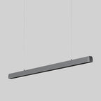 Seamless LED Retina-friendly Pendant Light - Industrial Aluminum Linear Lighting for Home Office
