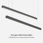 Seamless LED Retina-friendly Pendant Light - Industrial Aluminum Linear Lighting for Home Office