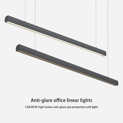 Seamless LED Retina-friendly Pendant Light - Industrial Aluminum Linear Lighting for Home Office