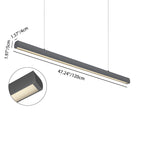 Seamless LED Retina-friendly Pendant Light - Industrial Aluminum Linear Lighting for Home Office
