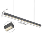 Seamless LED Retina-friendly Pendant Light - Industrial Aluminum Linear Lighting for Home Office