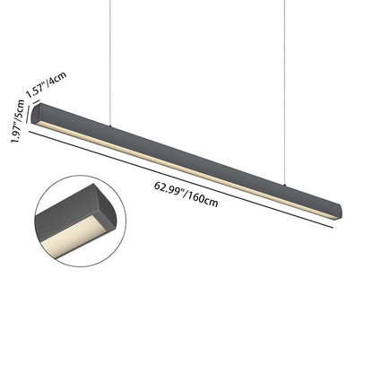 Seamless LED Retina-friendly Pendant Light - Industrial Aluminum Linear Lighting for Home Office