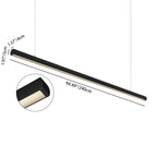 Seamless LED Retina-friendly Pendant Light - Industrial Aluminum Linear Lighting for Home Office