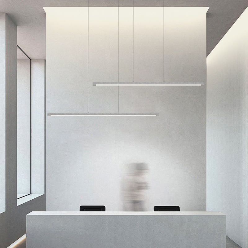 Seamless LED Pendant Light - Modern Minimalist Aluminum Acrylic Design Linear Lighting For Home Office