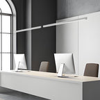 Seamless LED Pendant Light - Modern Minimalist Aluminum Acrylic Design Linear Lighting For Home Office