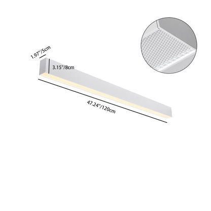 Retina-Friendly Industrial Office Linear Light - Industrial Style & Seamless Splicing Flush Mount Ceiling Light For Home Office