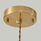 Traditional Chinese Hardware Solid Wood Fabric Lantern 1-Light Pendant Light For Living Room & Bedroom