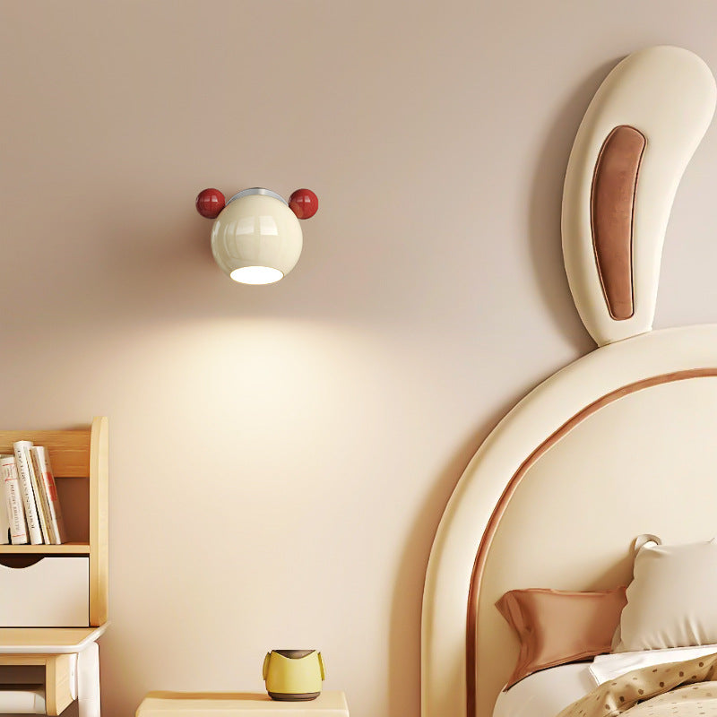 Lumendat Contemporary Creative Iron Cartoon Bear Kids LED Wall Sconce Lamp For Bedroom Lumendat