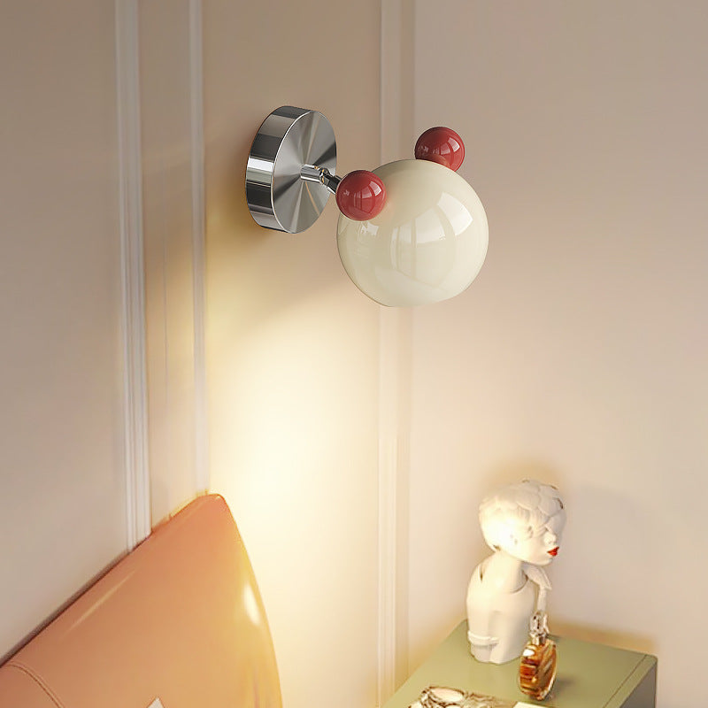 Lumendat Contemporary Creative Iron Cartoon Bear Kids LED Wall Sconce Lamp For Bedroom Lumendat