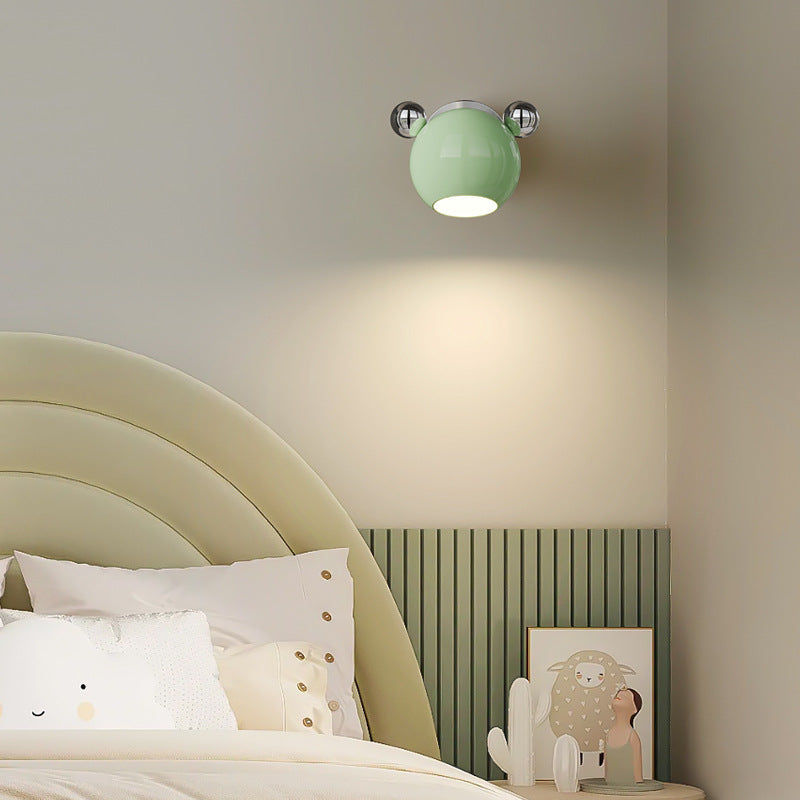 Lumendat Contemporary Creative Iron Cartoon Bear Kids LED Wall Sconce Lamp For Bedroom Lumendat